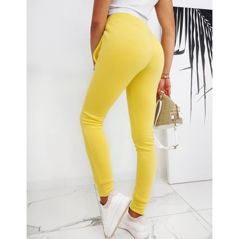 Női sportos melegítőnadrág FITS sárga