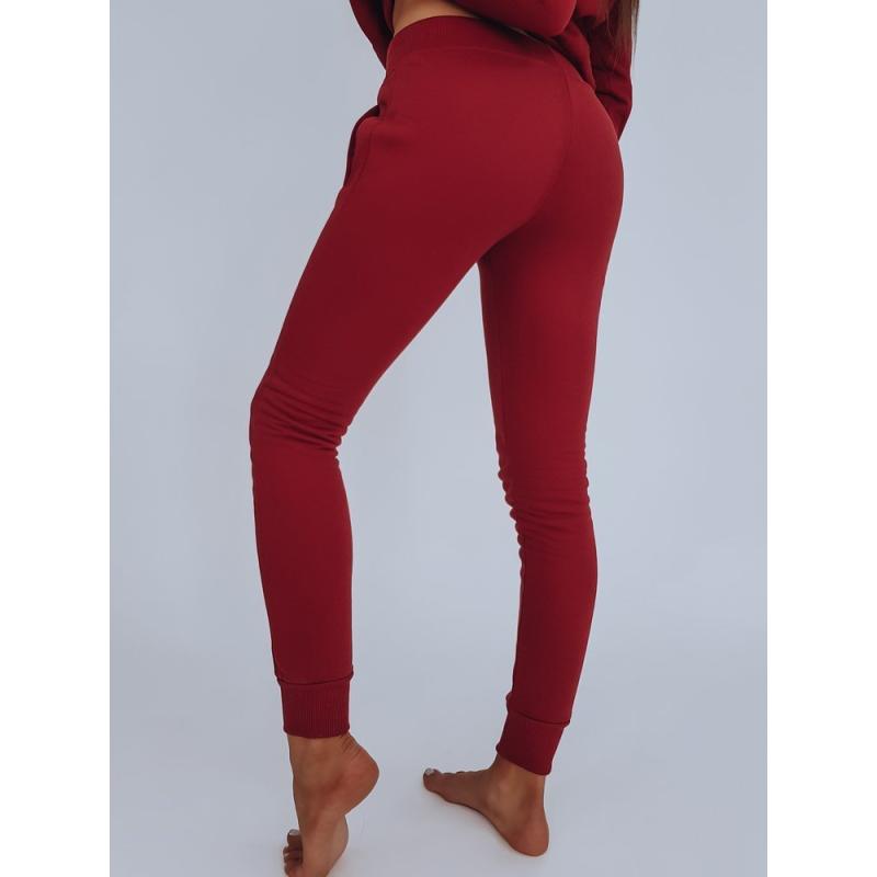 Női sportos melegítőnadrág FITT sötétvörös