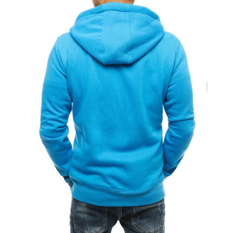 Pánska mikina s kapucňou svetlo modrá bx4689
