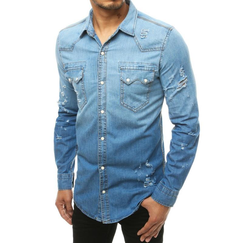 Pánská džínová košile modrá