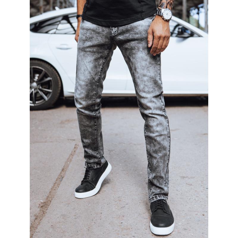 Pánské džínové kalhoty šedé UX2663