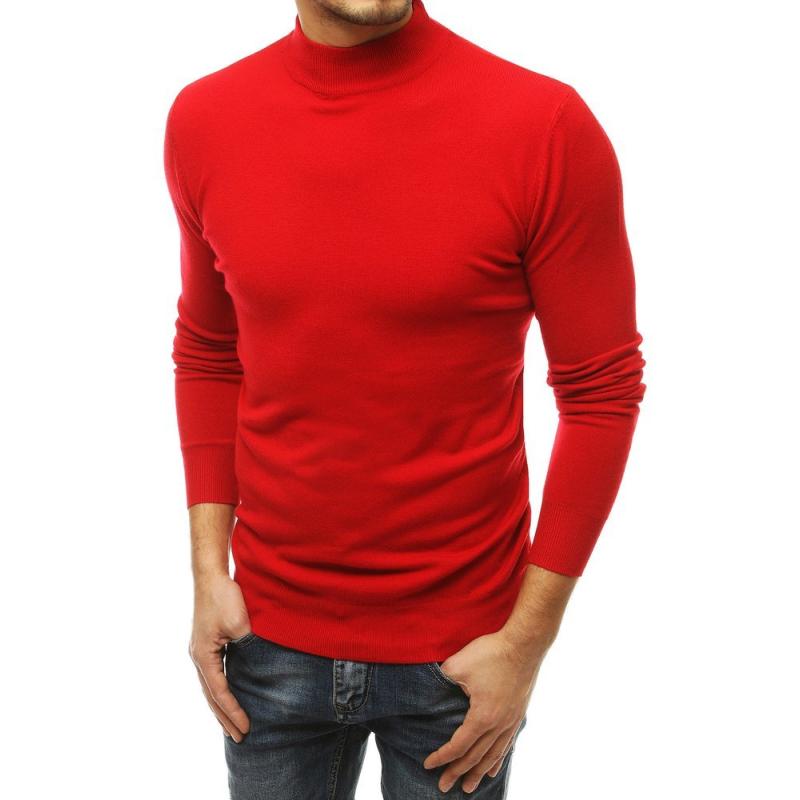 Férfi félig golf pulóver piros