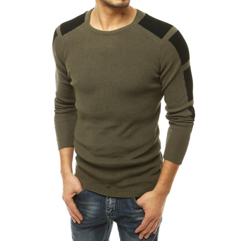 Pánsky sveter s celým rukávom Khaki
