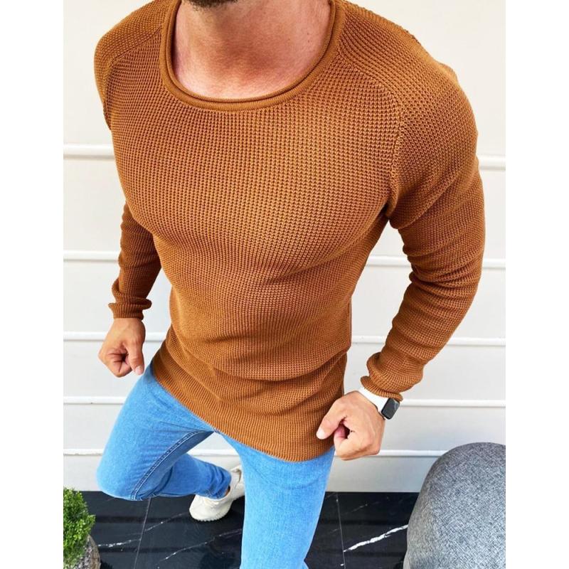 Pánsky sveter so šnúrkami na stiahnutie pieskovaný