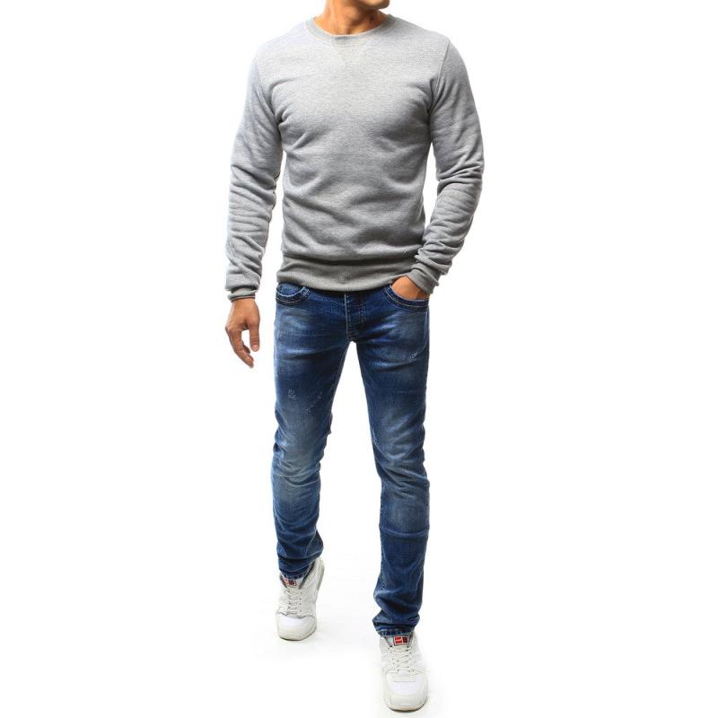 Férfi kapucnis pulóver, szürke