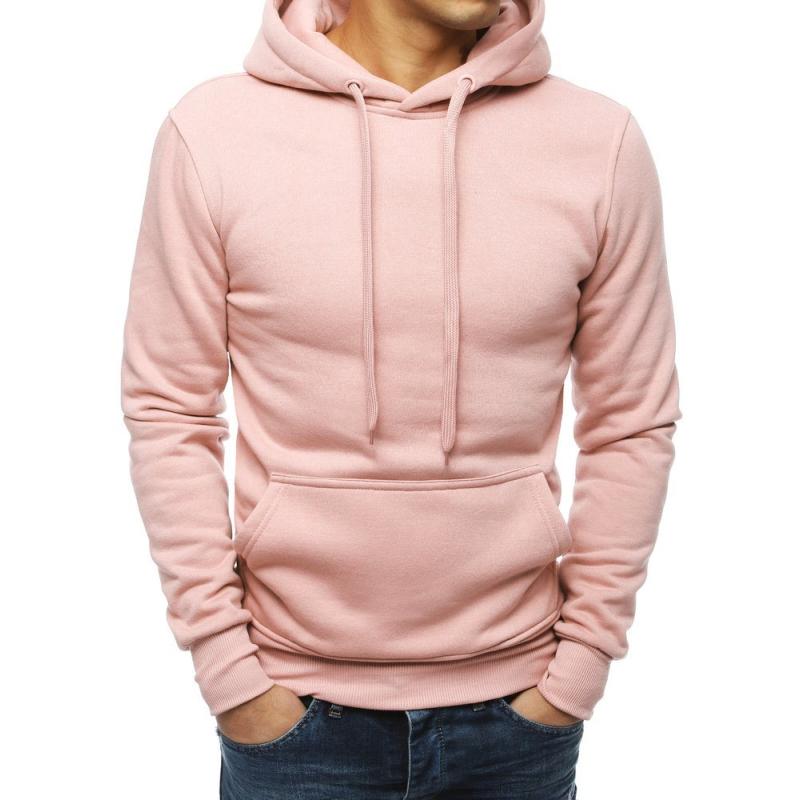 Férfi kapucnis pulóver rózsaszín bx4845
