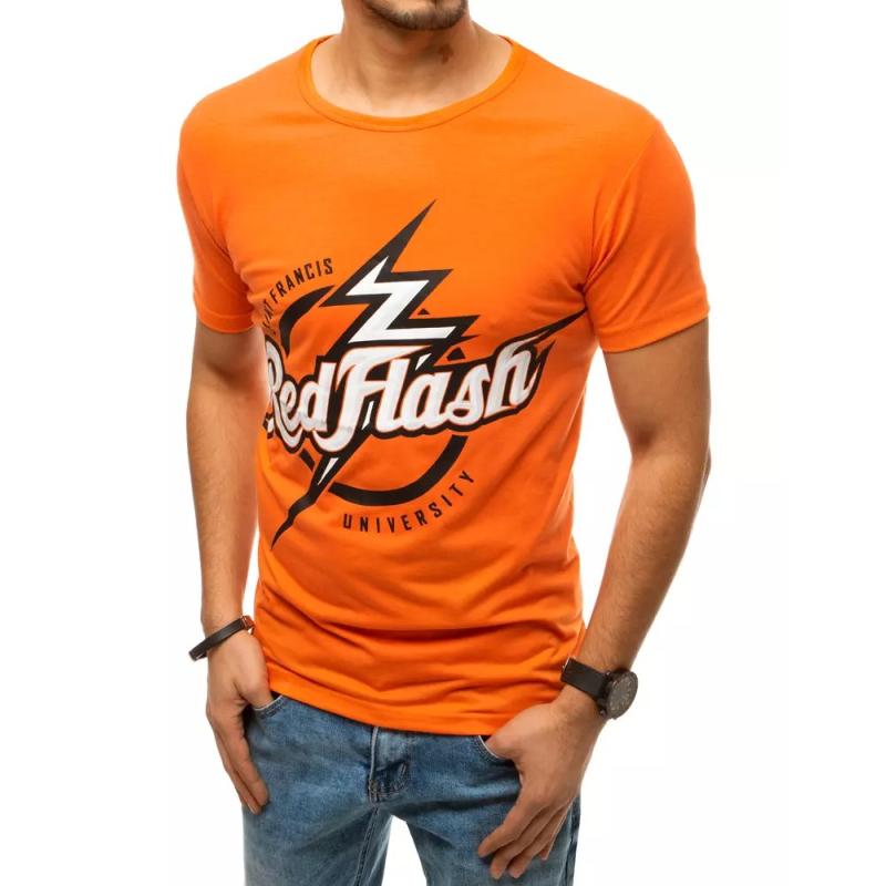 Pánské tričko s potiskem oranžové rx4355