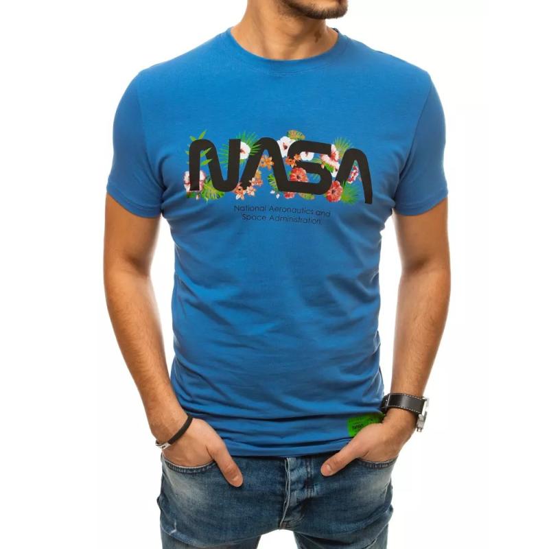 Pánské tričko s potiskem světle modré rx4441