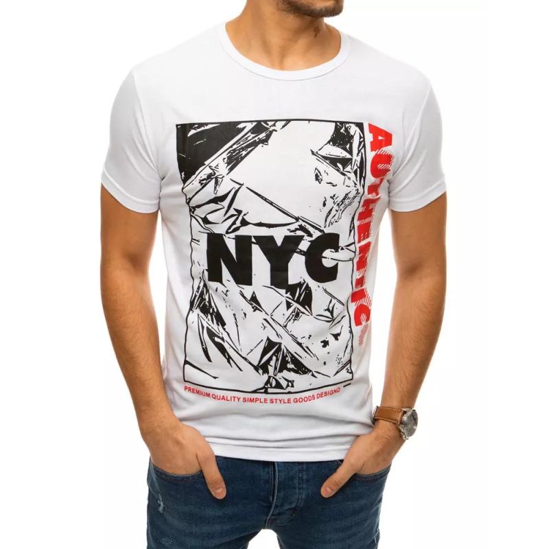 Pánské tričko NYC bílé rx4408