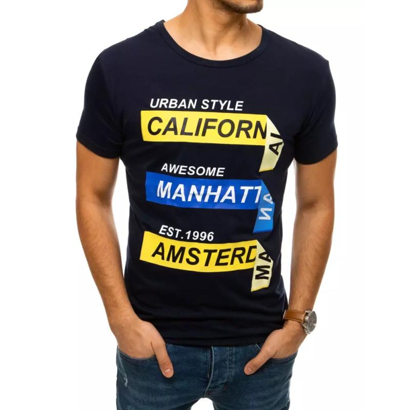 Pánské tričko modré CITIES