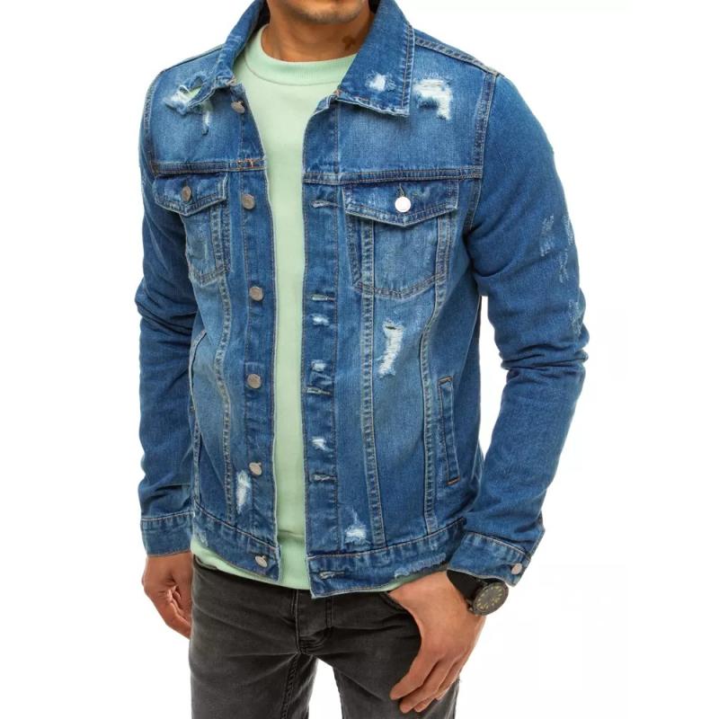 Pánská džínová bunda modrá