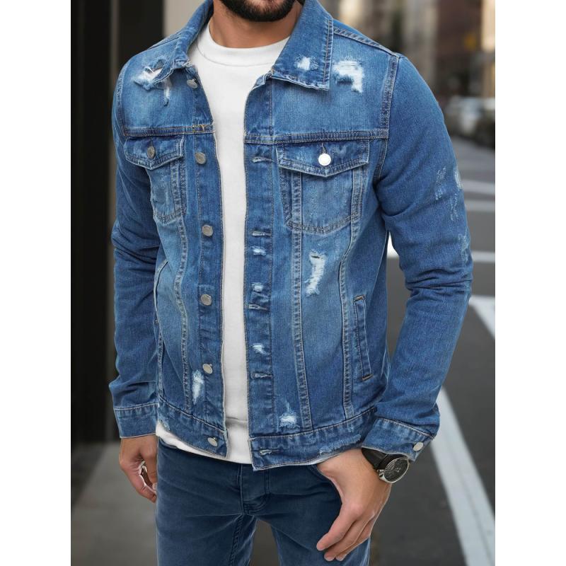 Férfi farmerdzseki kék