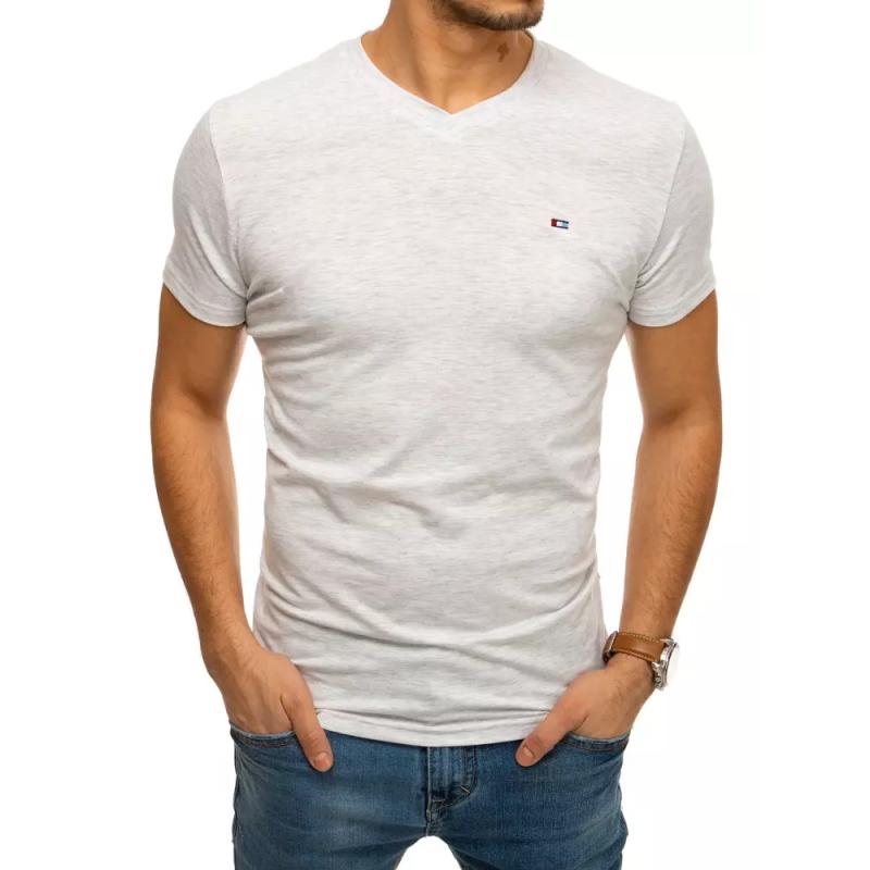 Pánske tričko bez potlače sivé BASIC