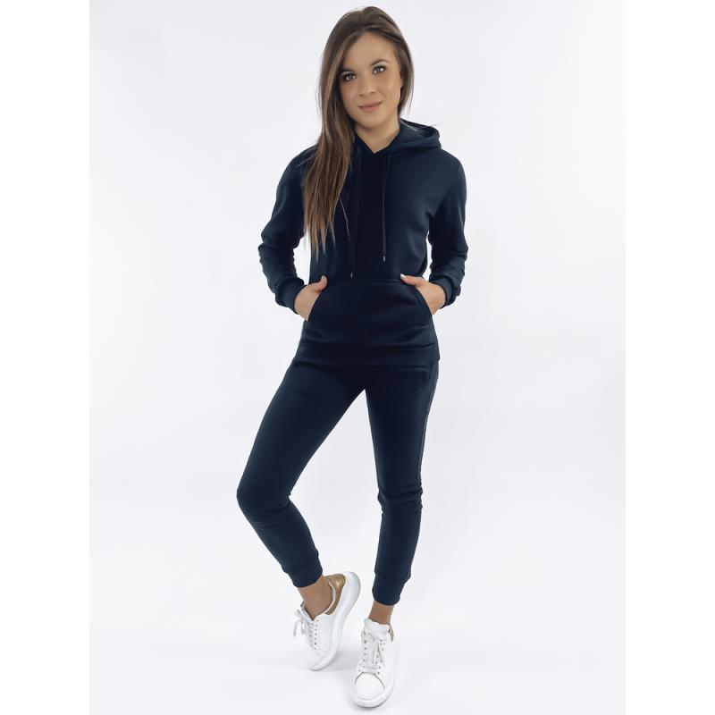 Dámska tepláková súprava kapucňou tmavo modrá DRESSLILY