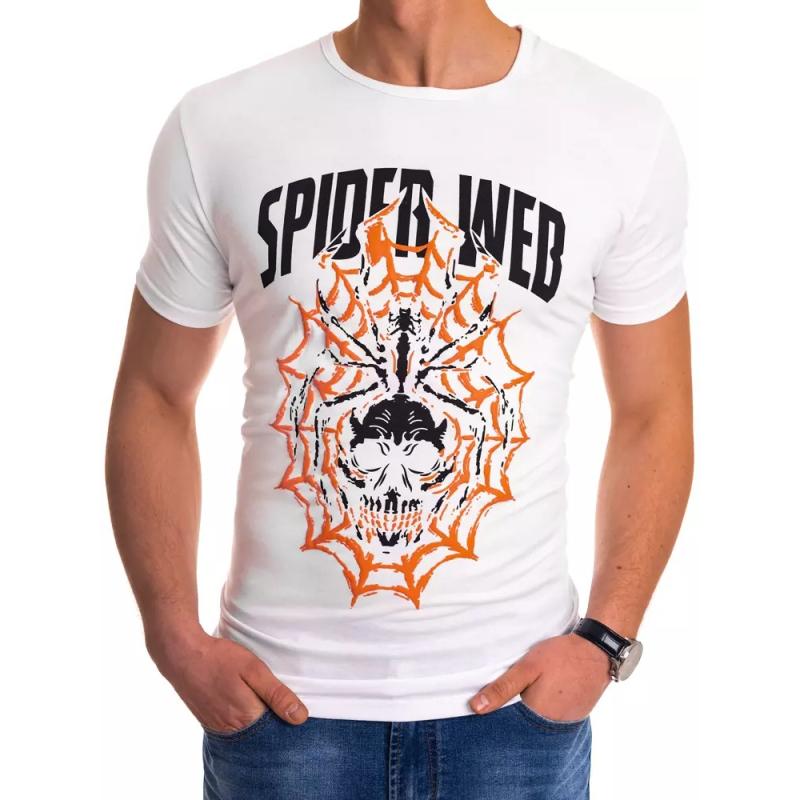 Pánske tričko s potlačou bielej WEB
