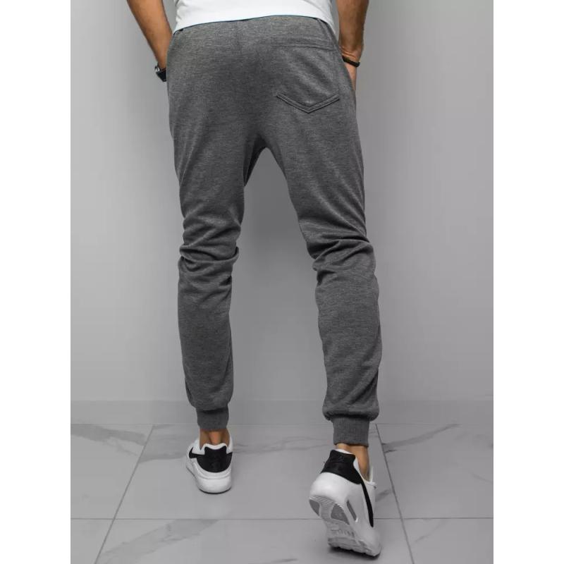 Pánské tepláky s potiskem šedé HAS