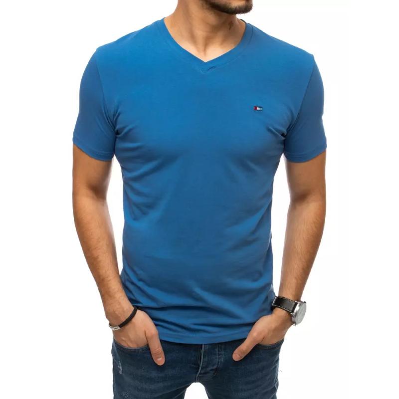 Pánske tričko bez potlače modrej MARK