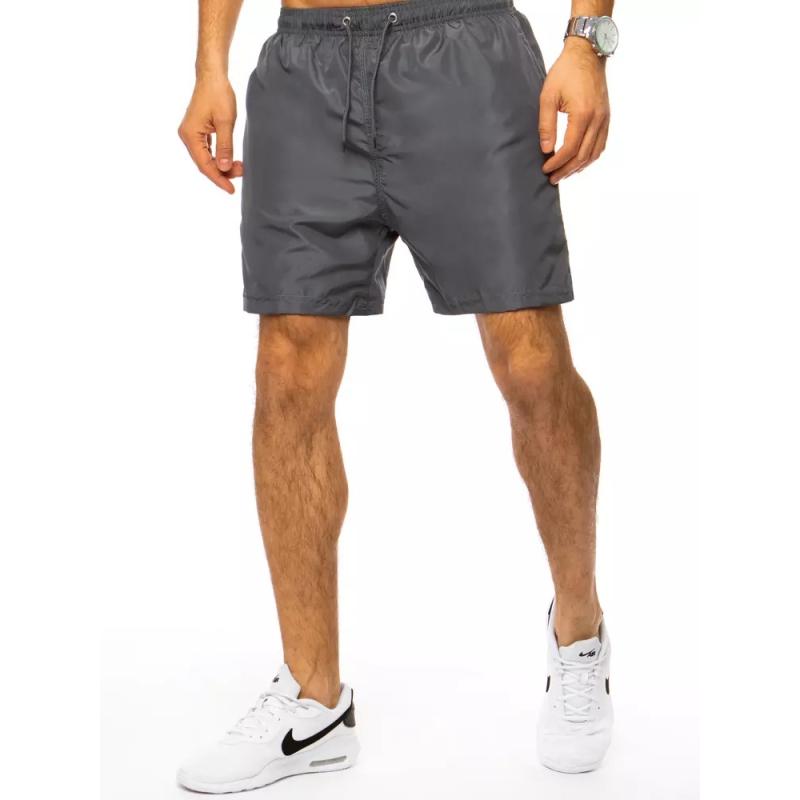 Pánske plavky bez potlače svetlo šedej