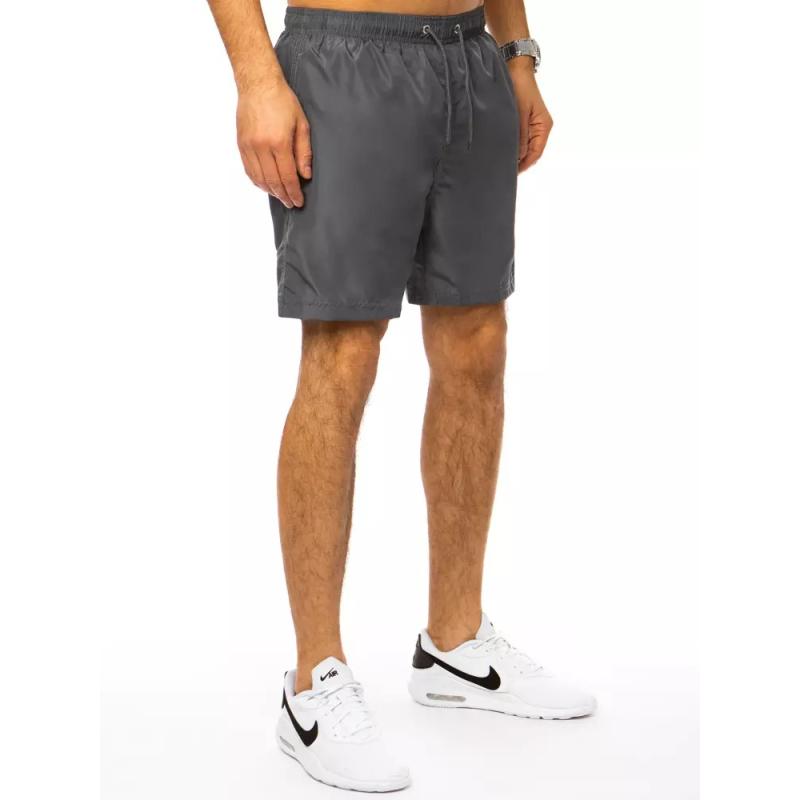 Pánske plavky bez potlače svetlo šedej