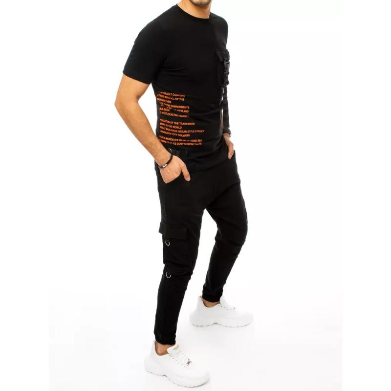 Férfi póló és joggers szett fekete