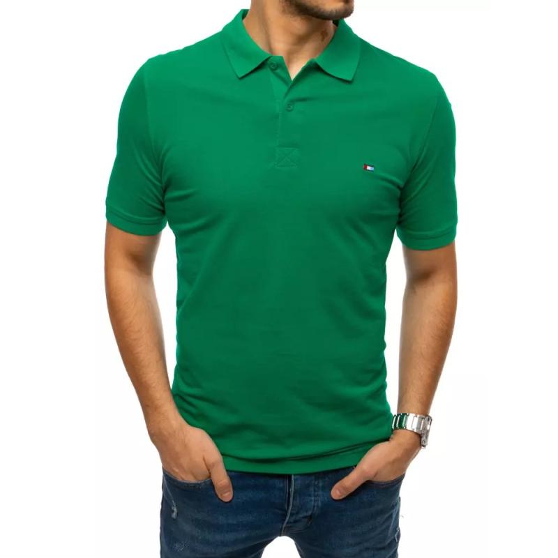 Pánské tričko s límcem zelené