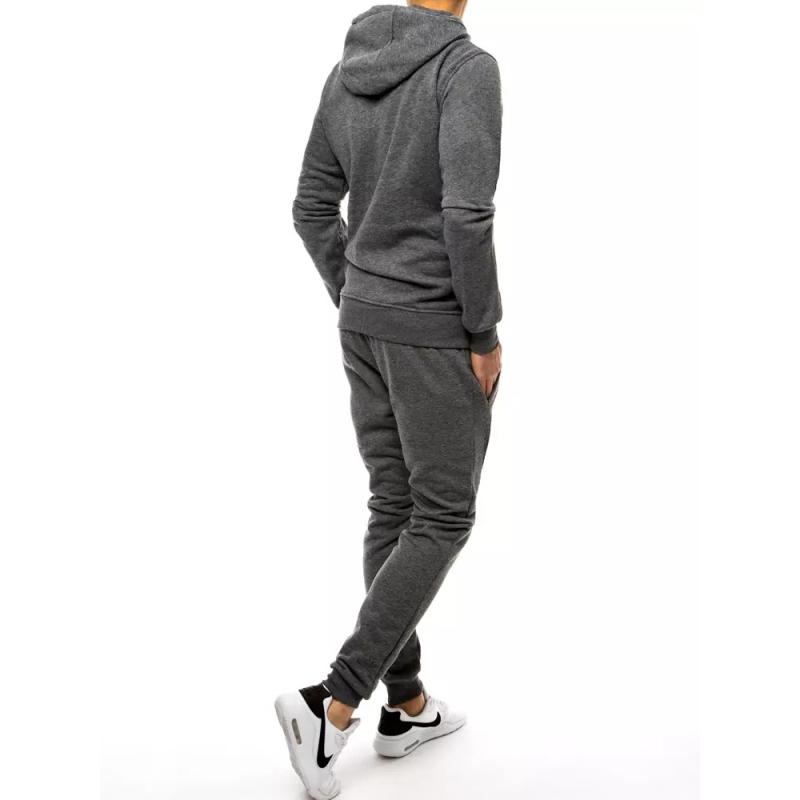 Pánská tepláková souprava s kapucí tmavě šedá