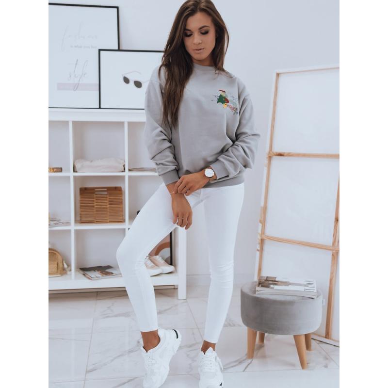 Dámská mikina s potiskem JAPANESE šedá