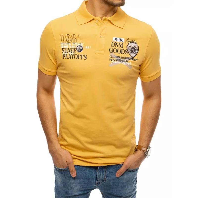 Pánské tričko s potiskem žluté SIGN
