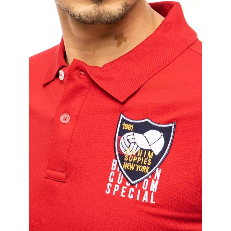 Férfi nyomtatott piros CAP póló