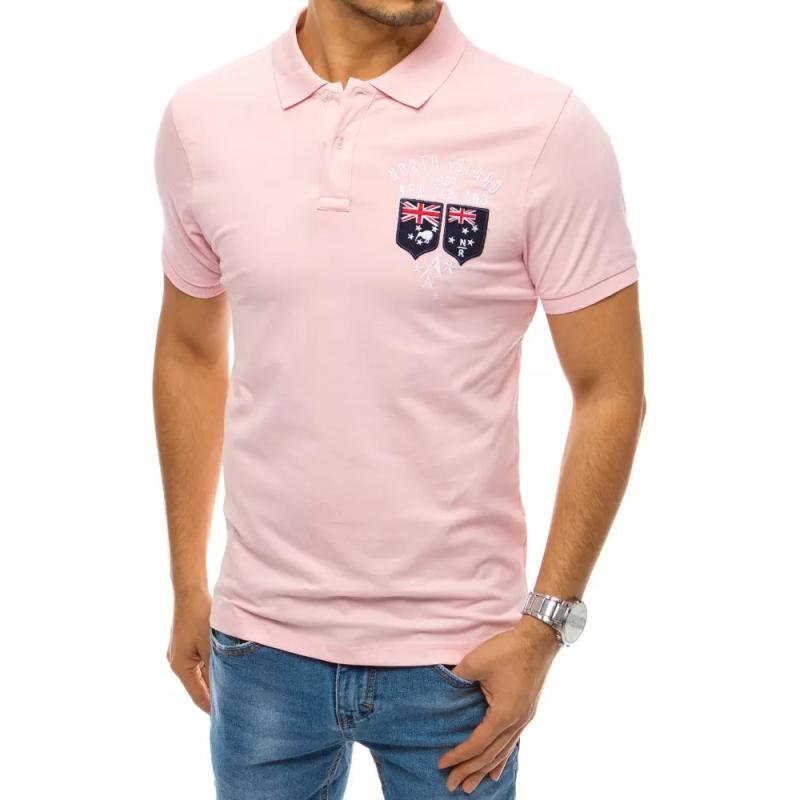 Pánske tričko s potlačou ružovej ISLAND