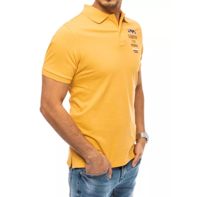 Pánské tričko s potiskem žluté LONDON