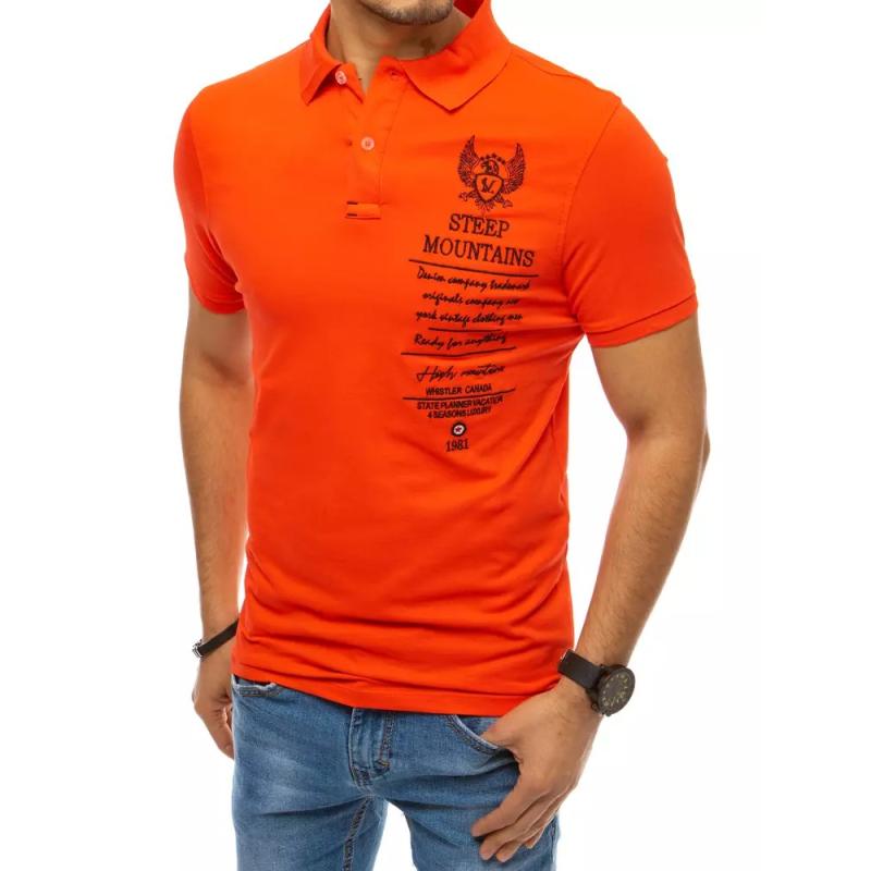 Pánske tričko s potlačou oranžovej STEEP