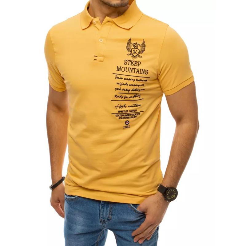 Pánske tričko s potlačou žltej STEEP