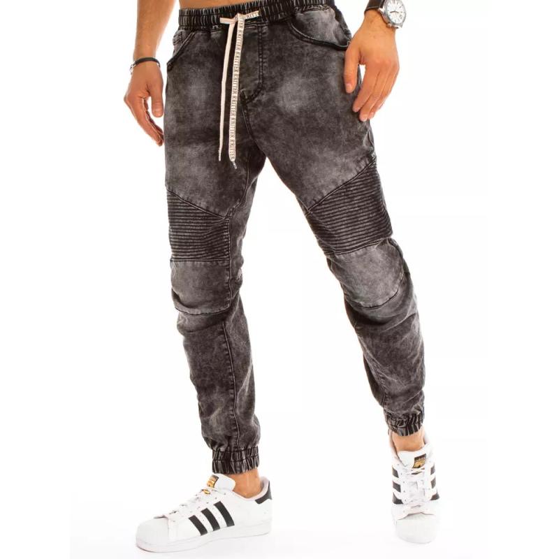 Pánske džínsové nohavice tmavosivé