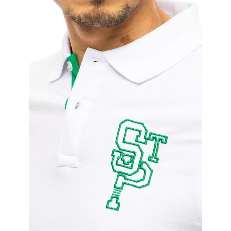 Pánske tričko s golierom bielej STP
