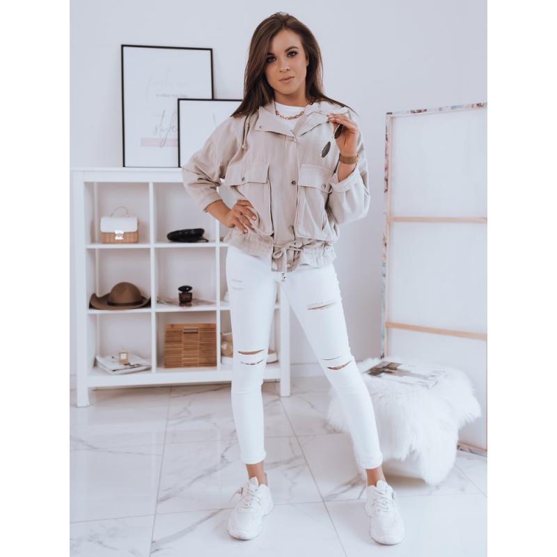 Női téli gombos kabát WESTA bézs színű