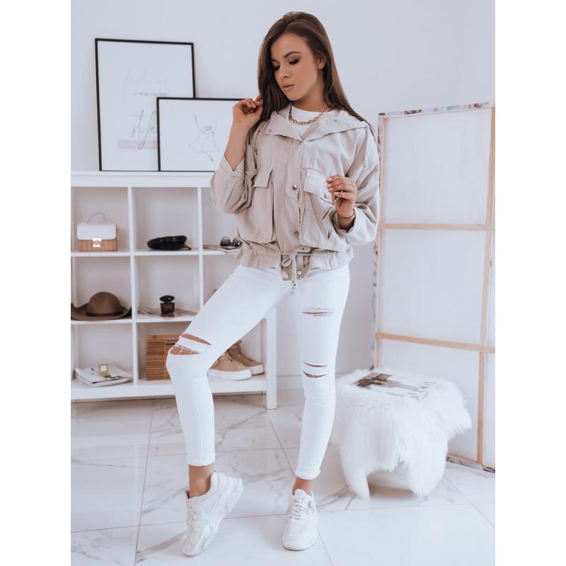 Női téli gombos kabát WESTA bézs színű