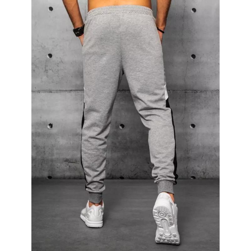 Pánske tepláky bez potlače šedej