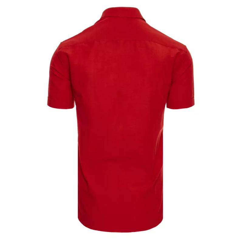 Pánska košeľa s krátkym rukávom červená ELEGANT