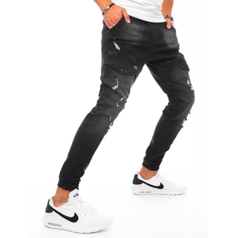 Pánské džínsové jogger kalhoty černé