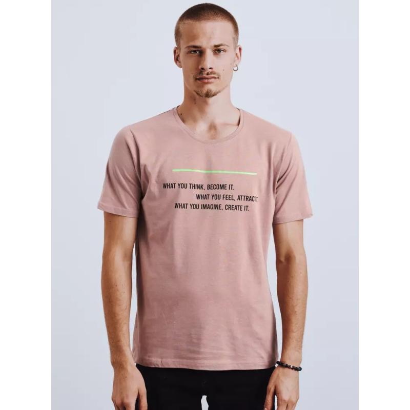 Pánske tričko ružovej THINK