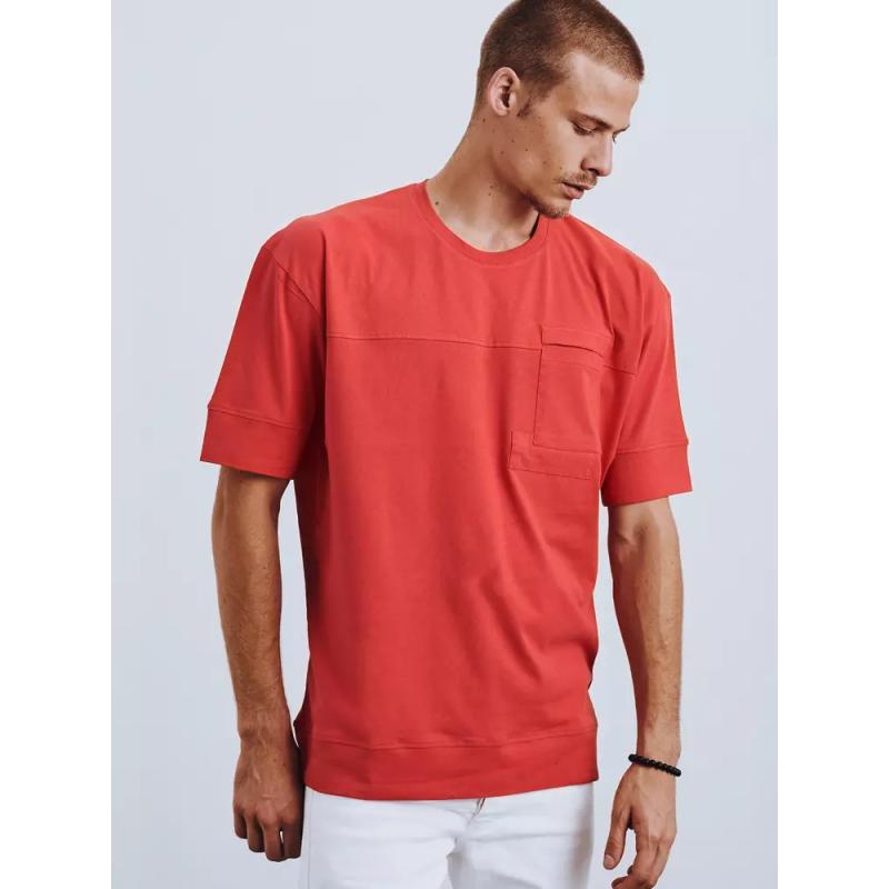 Pánské tričko červené s kapsou