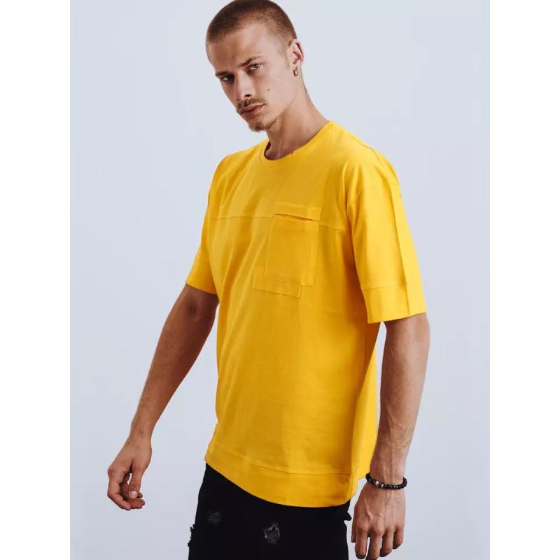 Pánské tričko žluté s kapsou