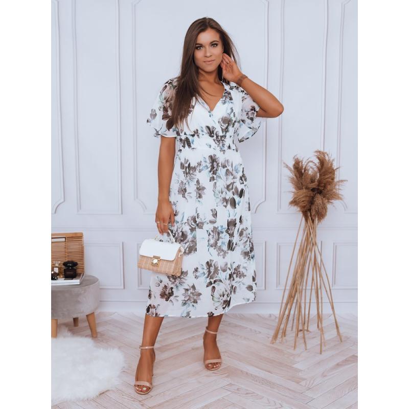 Dámske šaty so vzorom LUNNA šaty biela