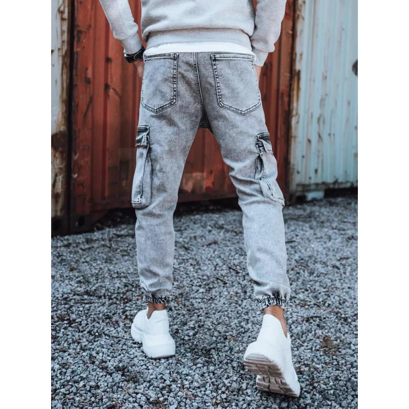 Pánske džínsovej jogger nohavice šedé MEN