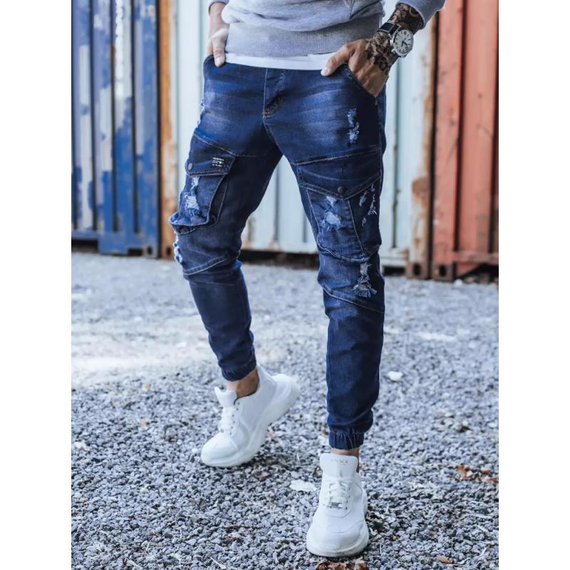 Férfi jogger farmer sötétkék STREET