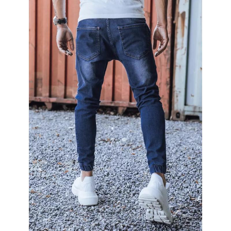 Pánské jogger riflové kalhoty granátové STREET