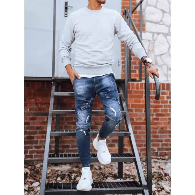 Pánské bojové džínové kalhoty modrá