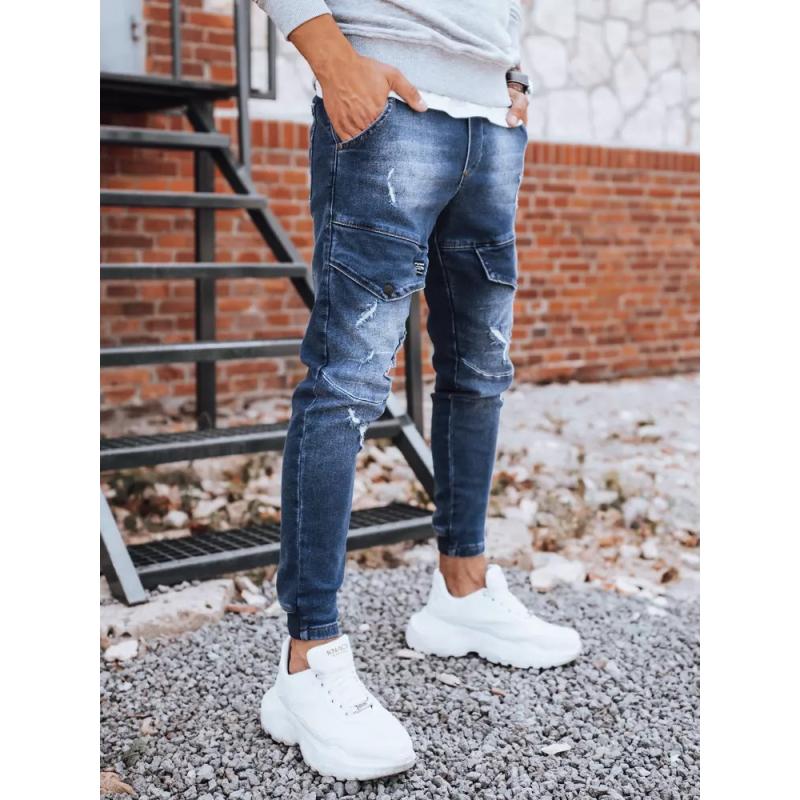 Pánské bojové džínové kalhoty modrá