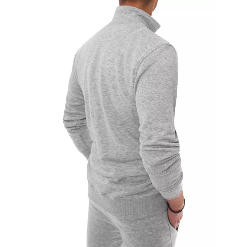 Pánská mikina rozepínací světle šedá SPORT